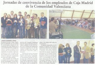 1&ordm; jornadas convivencia compa&ntilde;eros Caja Madrid Levante